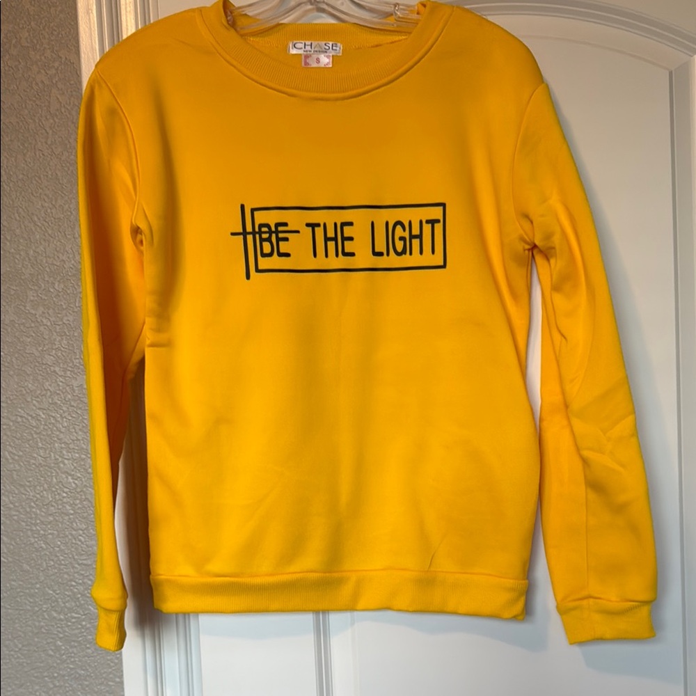 Chaser Bright Yellow Crew Neck Sweater